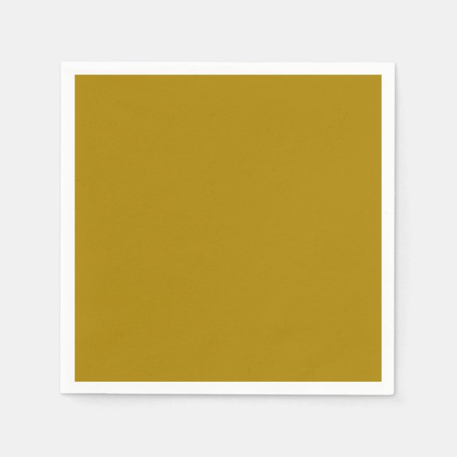 Solid Mustard Gult Färg | Hex# AC8400 Pappersservett (Framsidan)