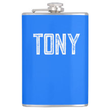 Solid Neon Blue Custom Name Monogram