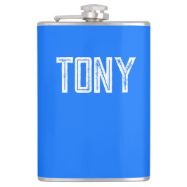 Solid Neon Blue Custom Name Monogram Fickplunta