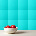 Solid neon bright aqua kakelplatta<br><div class="desc">Solid neon bright aqua design.</div>