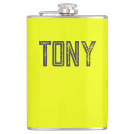 Solid Neon Gult Färg Anpassat namn Monogram Fickplunta