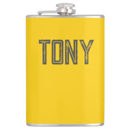 Solid Neon Gult-Orange - Anpassat namn Monogram Fickplunta