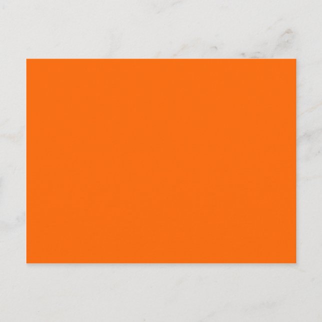 Solid Orange - bakgrund Färg FF6600 Vykort (Framsida)