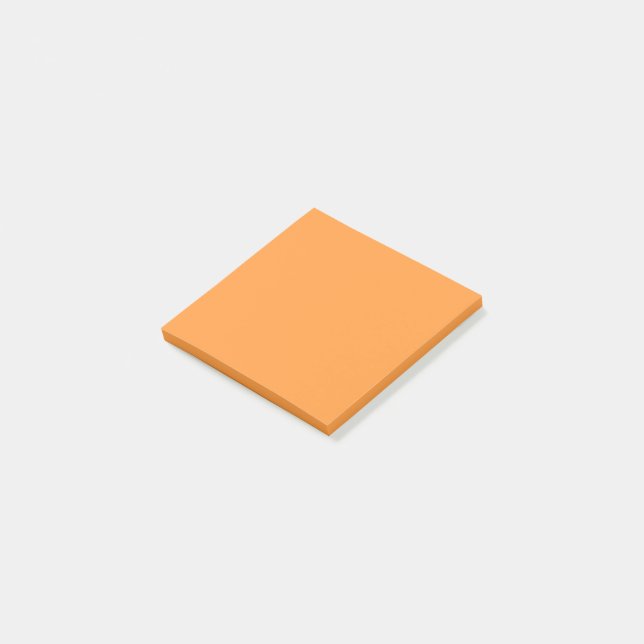 Solid Orange Färg | Hex# ff983a Post-it Block (Vinklad)