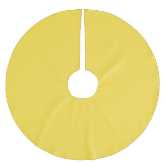 Solid pastel banana yellow julgransmatta borstad polyester