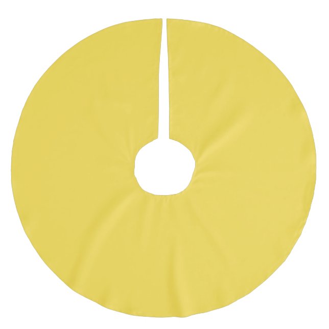 Solid pastel banana yellow julgransmatta borstad polyester (Framsidan)