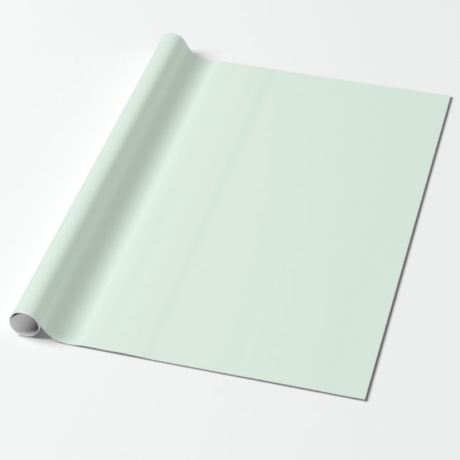 Solid Pastel Mint Presentpapper (Utrullad)