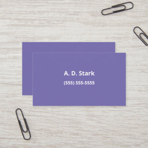 Solid Periwinkle-Lila - minimalistiska Affärskort Visitkort