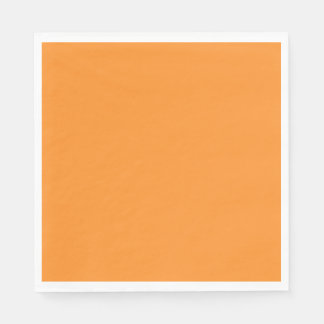 Solid plain saffron orange pappersservett