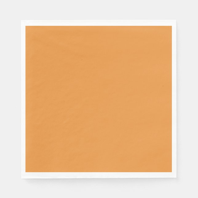 Solid plain saffron orange pappersservett (Framsidan)
