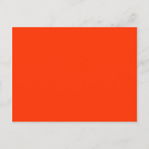 Solid Red Background Webben Färg FF3300 Vykort