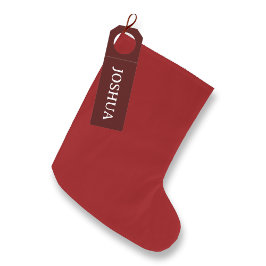 Solid Red Guest-julklapp Stor Julstrumpa