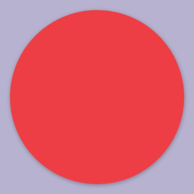 Solid Red Runt Klistermärke (Skapare uppladdad)