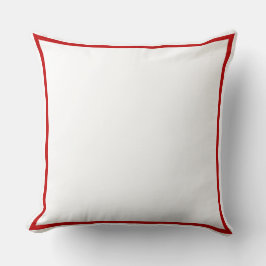 Solid Red & White Kudde
