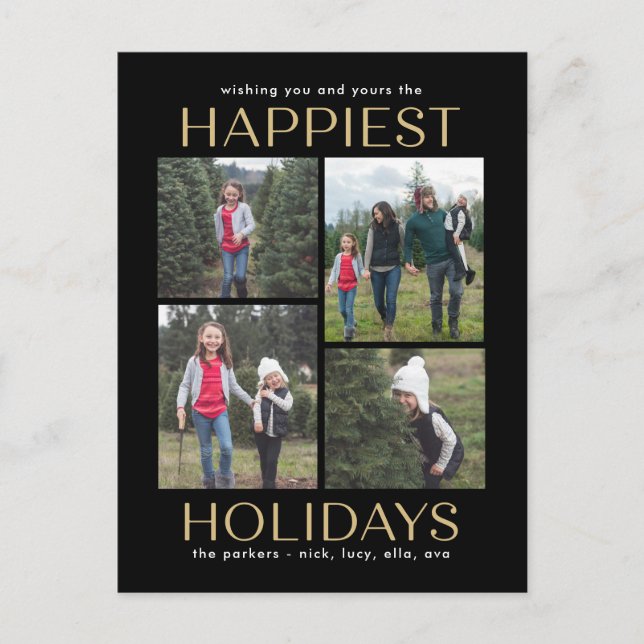 Solid ren julcollage vykort (Framsida)