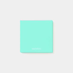 solid rik kunglig mintgrön post-it block
