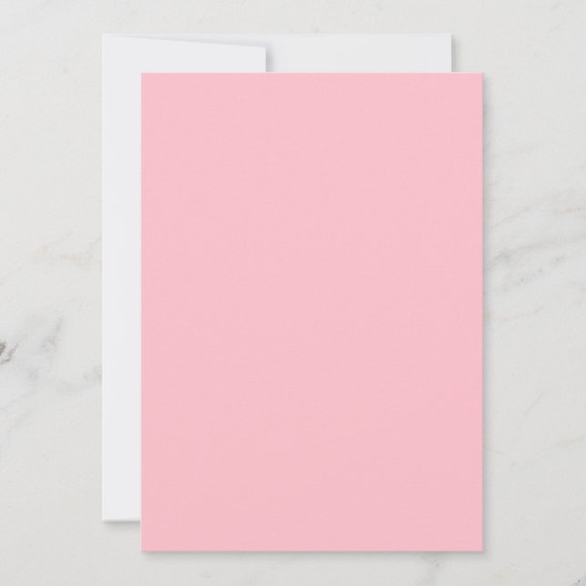 Solid rosa tomt platt inbjudan (Framsida)