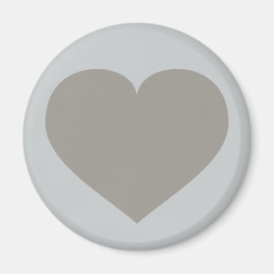 Solid silver hjärta magnet