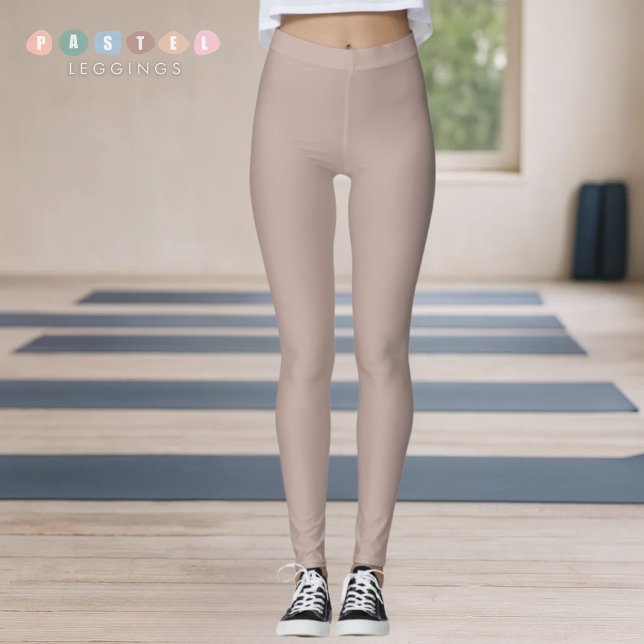 Solid Soft Light Paste Pinkish Purple Brown Color Leggings (Solid Soft Light Paste Pinkish Purple Brown Color Leggings
)