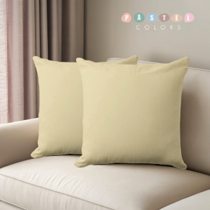 Solid Soft Light Pastel Banana Gult Färg Kudde