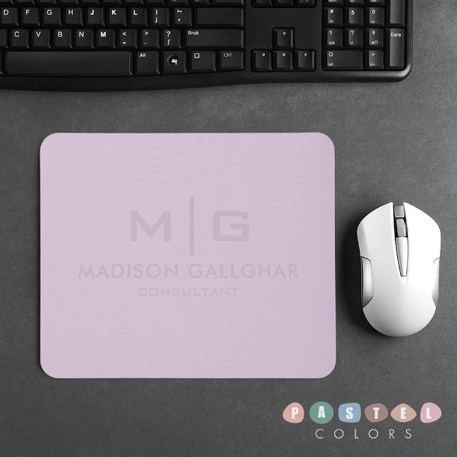 Solid Soft Light Pastel Lavender Lila Färg Musmatta (Solid Soft Light Pastel Lavender Purple Color Mouse Pad
)