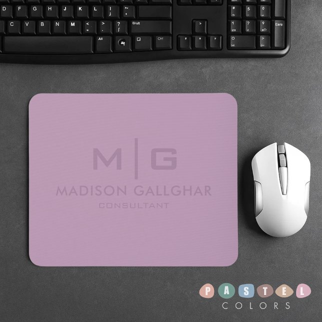 Solid Soft Light Pastel Lavender Lila Färg Musmatta (Solid Soft Light Pastel Lavender Purple Color Mouse Pad
)