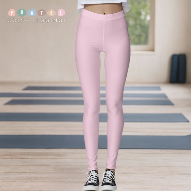 Solid Soft Light Pastel Orchid Pink Color Leggings (Solid Soft Light Pastel Orchid Pink Color Leggings
)