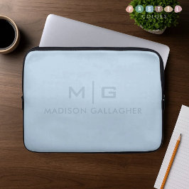 Solid Soft Sky Light Pastel Baby Blue Color Laptop Fodral