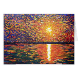Solid soluppgång hälsningskort