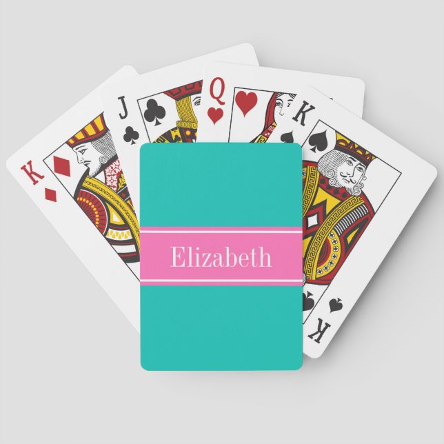 Solid Teal, Shock rosa #2 Spelkort (Baksidan)