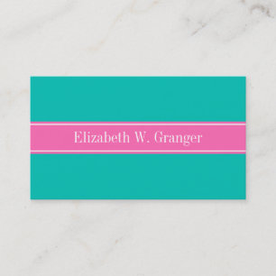 Solid Teal, Shock rosa #2 Visitkort