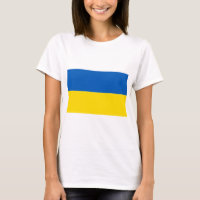 Solid Ukraina Flagga Färg T-Shirt