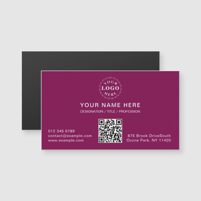 Solid Vin Magnetic Card med din info (Fram/baksida)