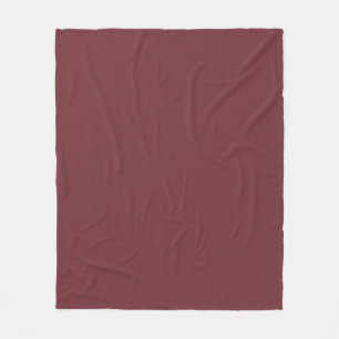 Solid Vin Red Färg Tone Fleecefilt
