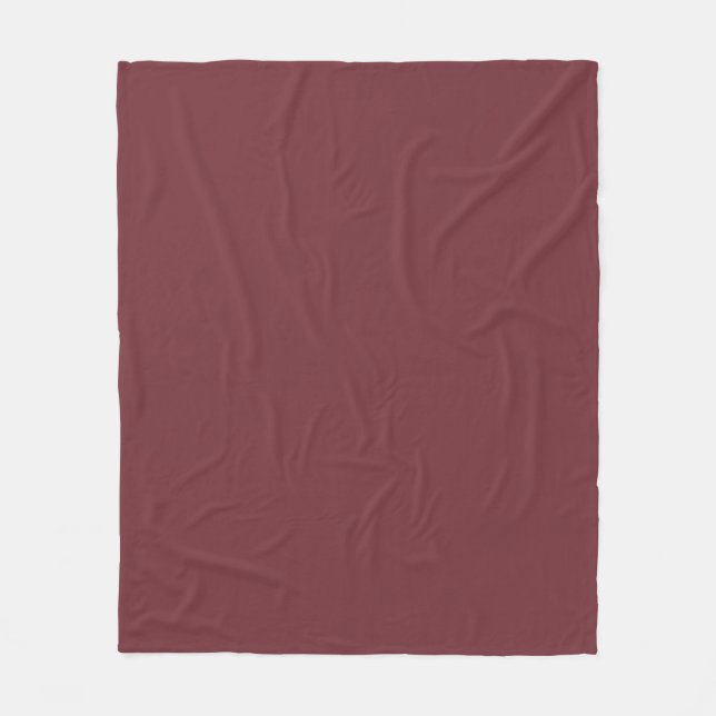 Solid Vin Red Färg Tone Fleecefilt (Framsidan)