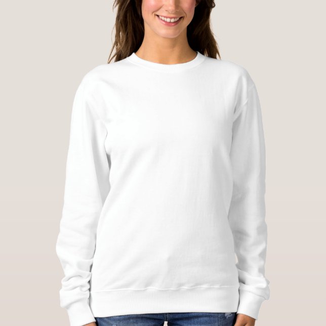 Solid White Women's Basic Sweatshirt Tee (Framsida)