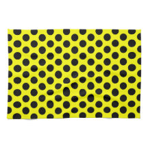 Solid Yellow with Modern Black Dot Style