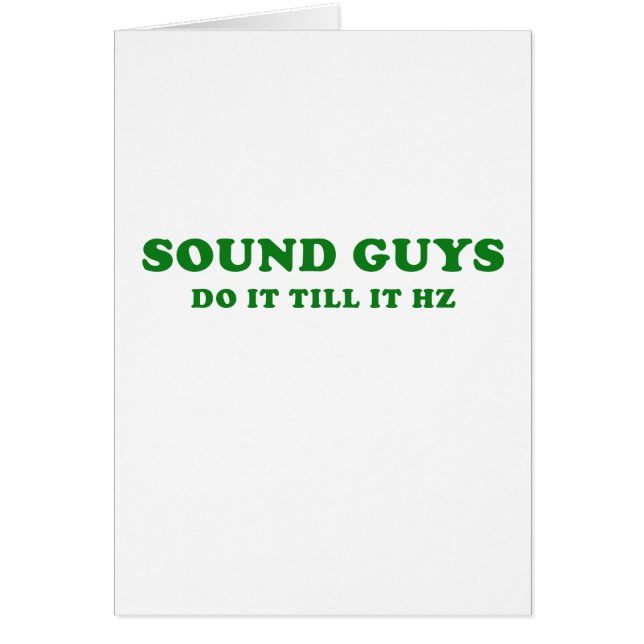 Solida grabbar brukar det det hertz hälsningskort (Framsidan)