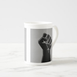Solidaritet - Fist Carbon Fiber Decor Stil Benporslin Mugg