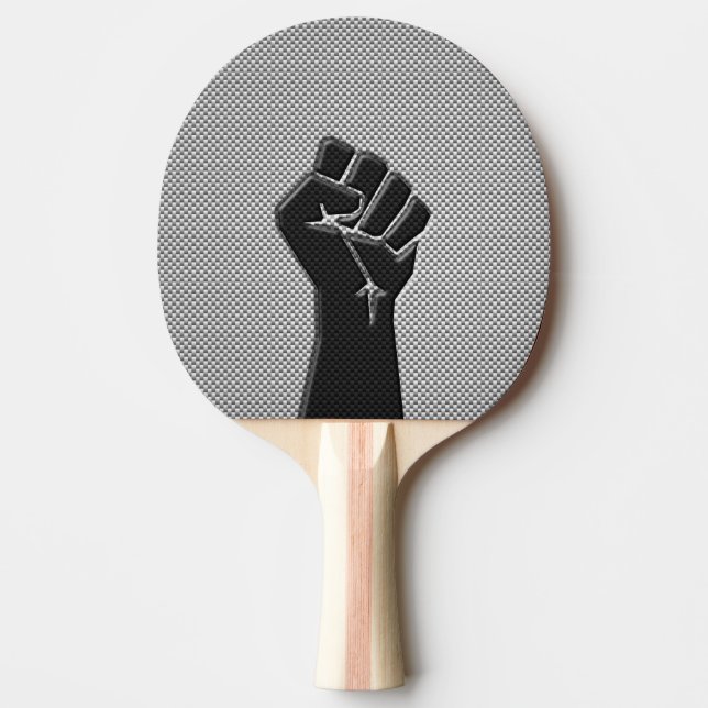 Solidaritet - Fist Carbon Fiber Decor Stil Pingisracket (Framsidan)