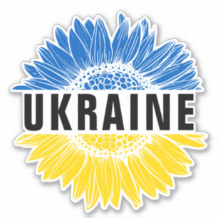 Solidaritet för Ukrainas solrosstöd Klistermärken