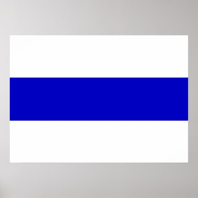 Solidaritet i den ryska blå linjen mot krig flagga poster (Framsidan)