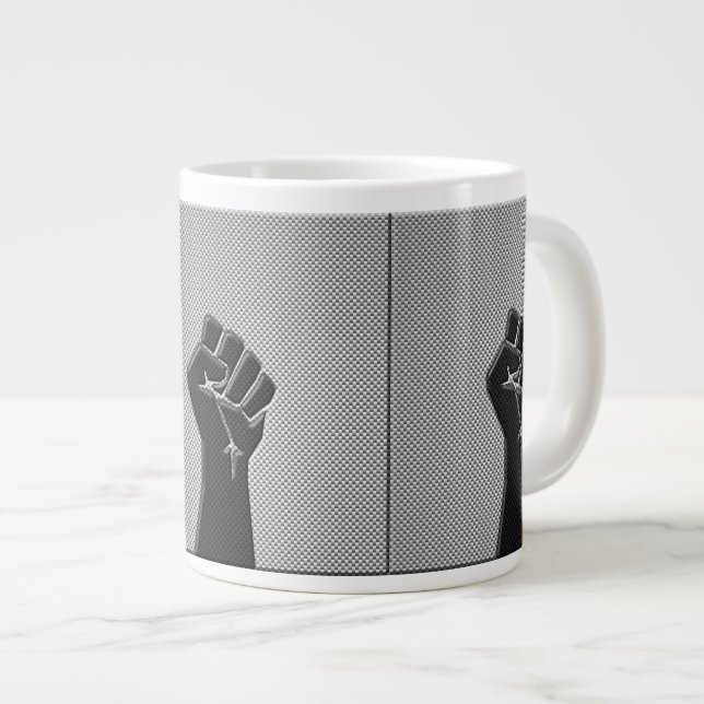 Solidaritet i kolfiber Stil Jumbo Mugg (Framsida höger)