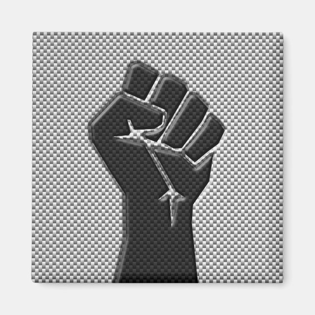 Solidaritet i kolfiber Stil Magnet (Framsidan)