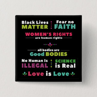 Solidaritet klämmer fast svart bakgrund knapp