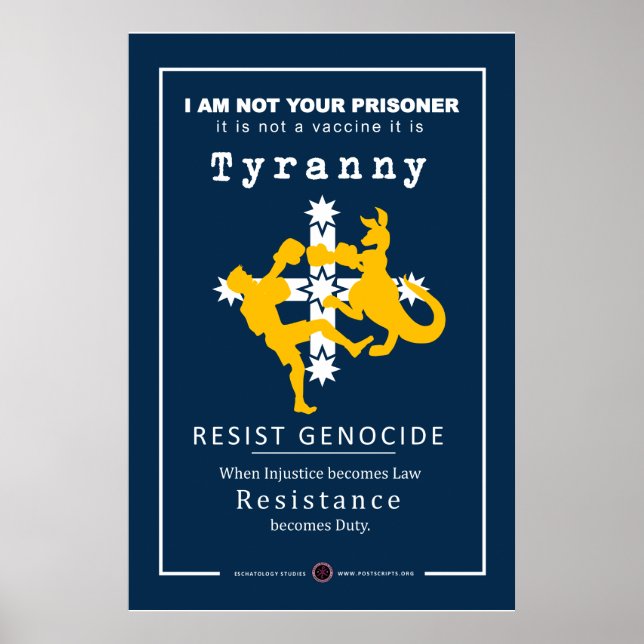 Solidaritet med Australien - Resistent Tyranny Poster (Framsidan)