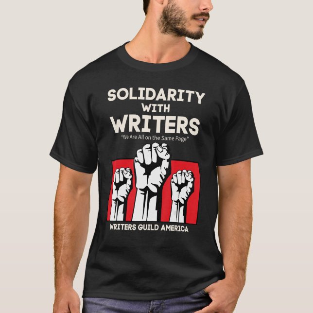 Solidaritet med de amerikanska författarna i Strej T Shirt (Framsida)
