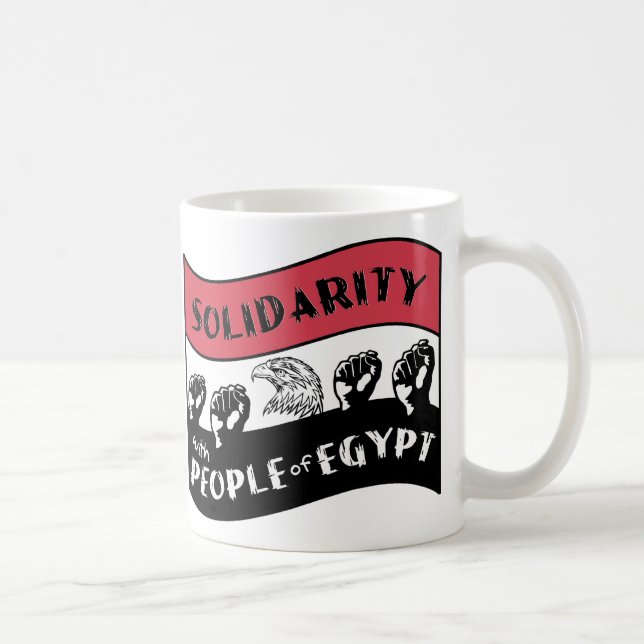 Solidaritet med Egyptens folk Kaffemugg (Höger)