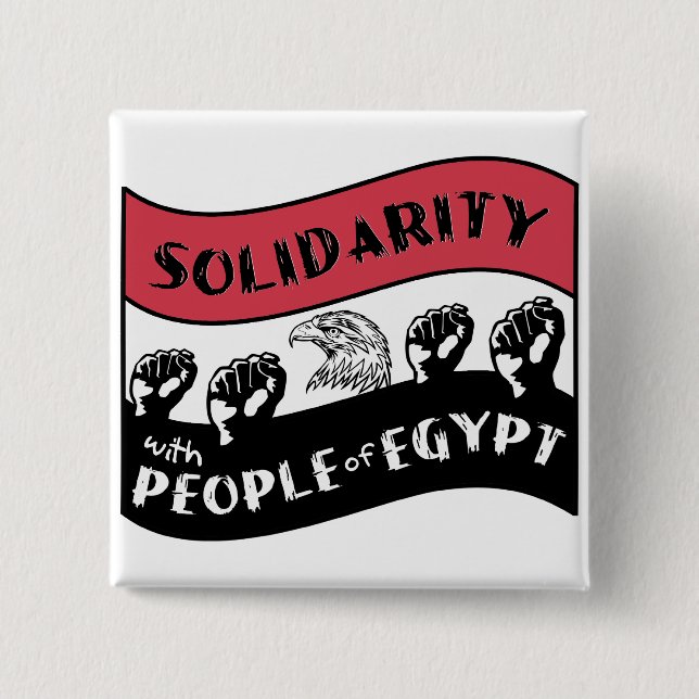 Solidaritet med Egyptens folk Knapp (Framsida)