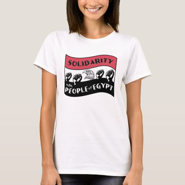 Solidaritet med folket i Egypten T Shirt (Framsida)